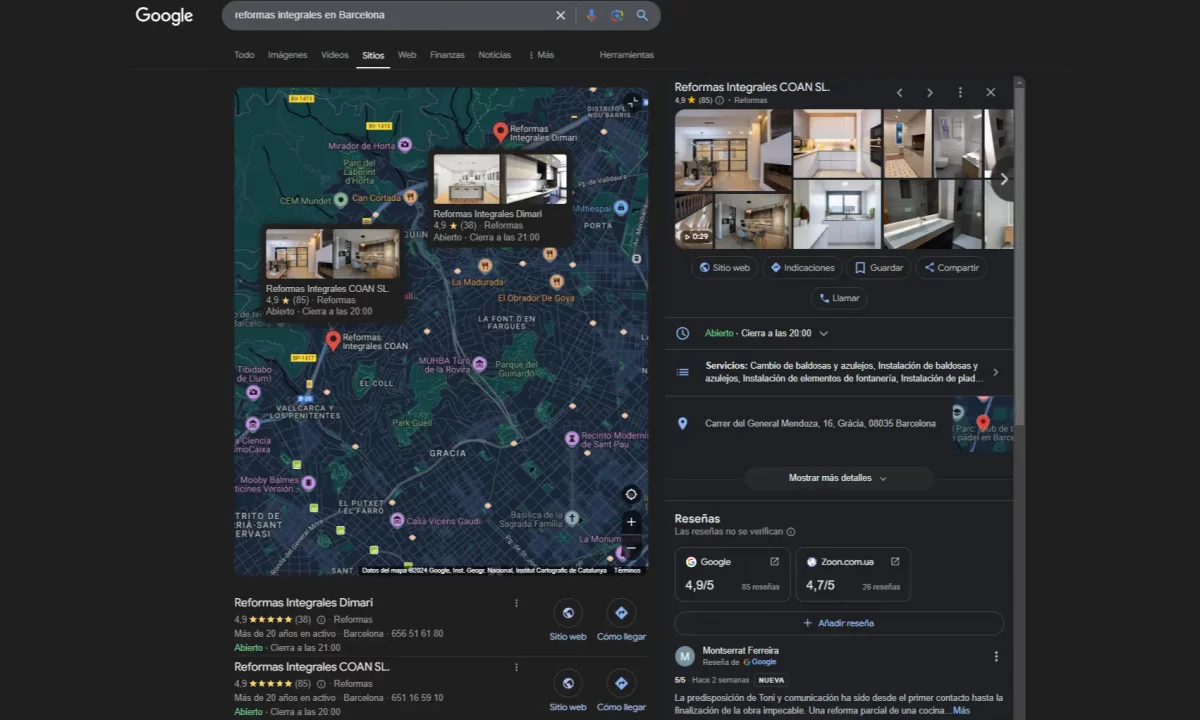 SEO Local Local PACK Reformas integrales en Barcelona SEO Local Pack para reformas integrales en Barcelona