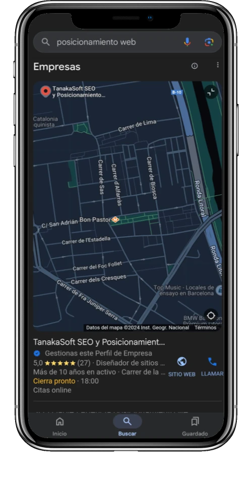 TanakaSoft - Posicionamiento web móvil SEO LOCAL - Barcelona